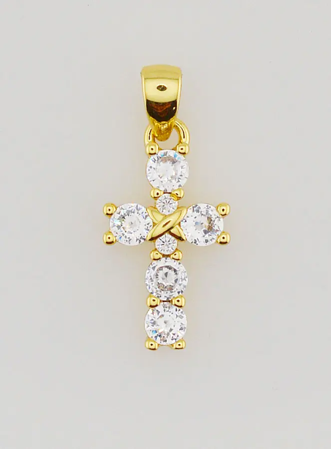 Hanger Kruis met Strass - 15 mm (pic 1)