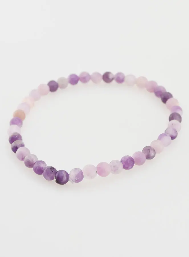 Edelsteen Armband van Lepidoliet - 4 mm (pic 3)