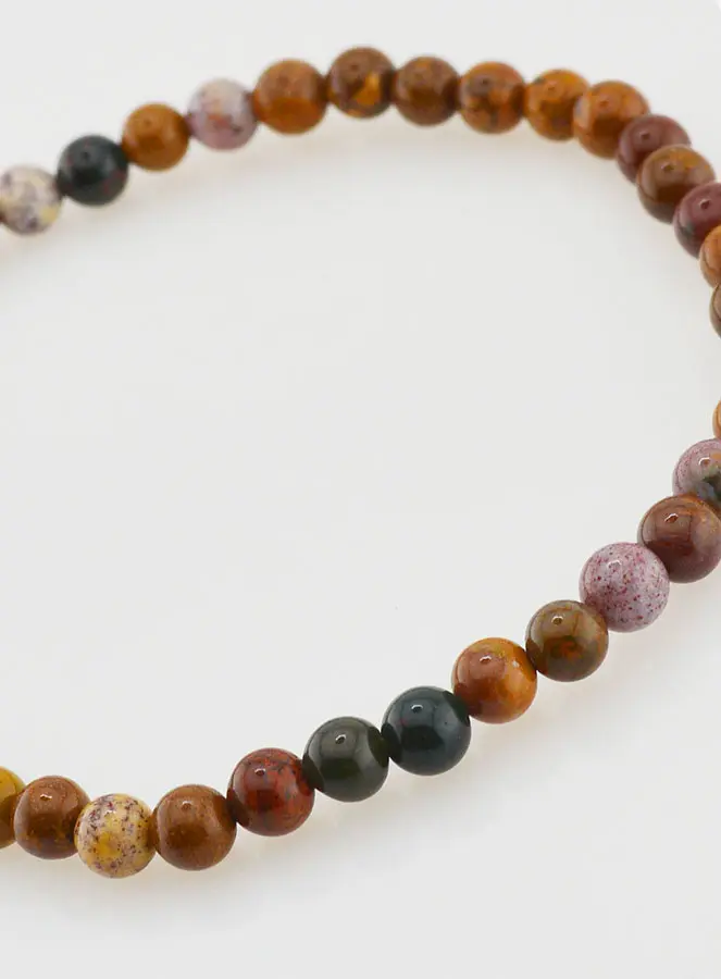 Armband van Oceaan Jaspis Edelsteen - 4mm (pic 4)