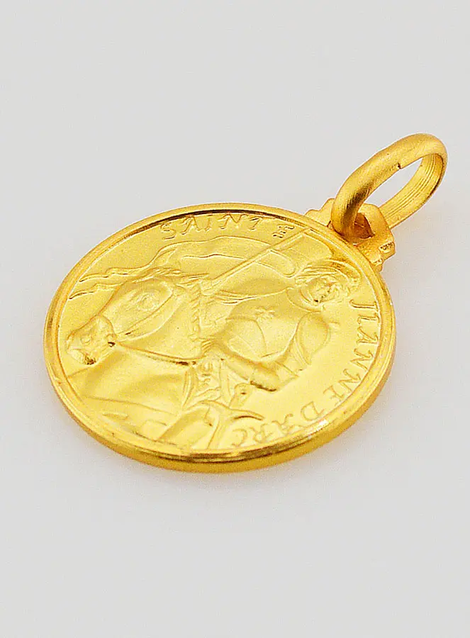 Vergulde Medaille van Jeanne d'Arc - 16 mm (pic 3)