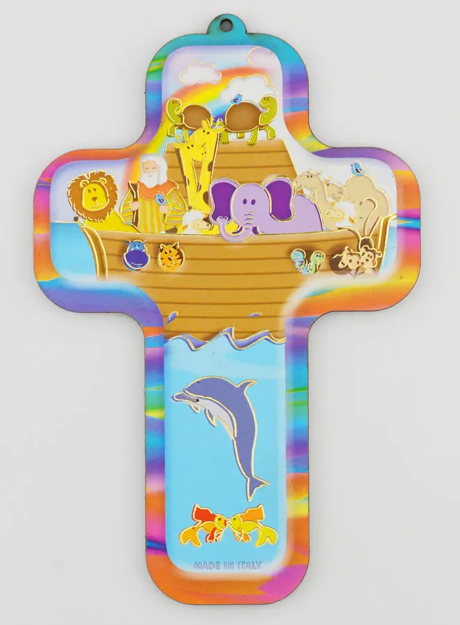 Houten kinderkruis - Ark van Noach (pic 1)