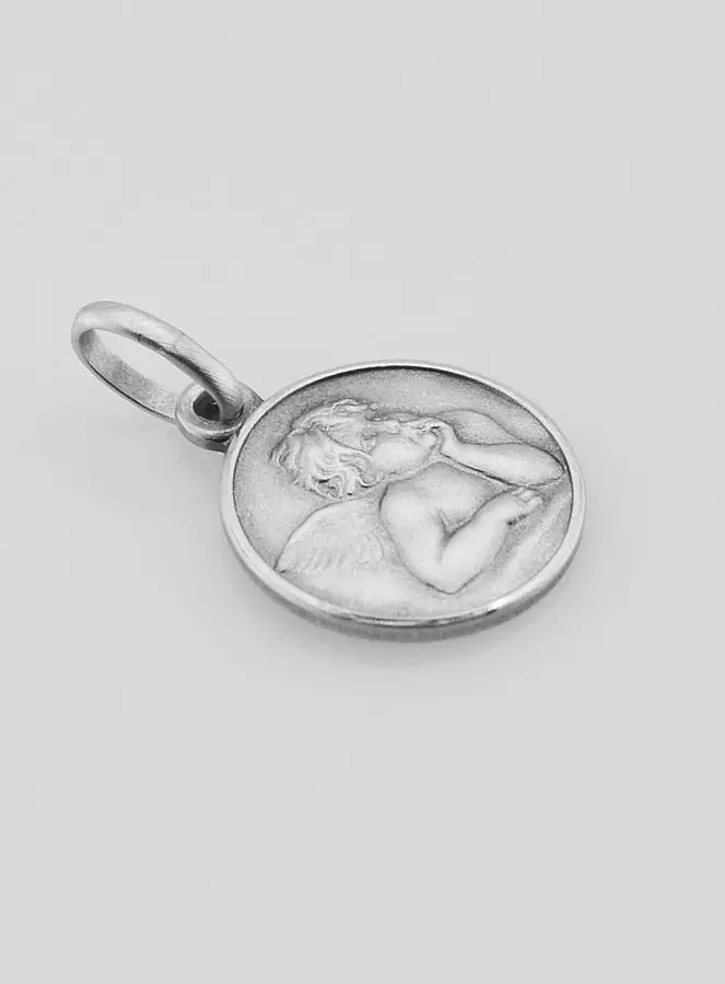 Medaille 925 Zilver Beschermengel - 12mm (pic 2)