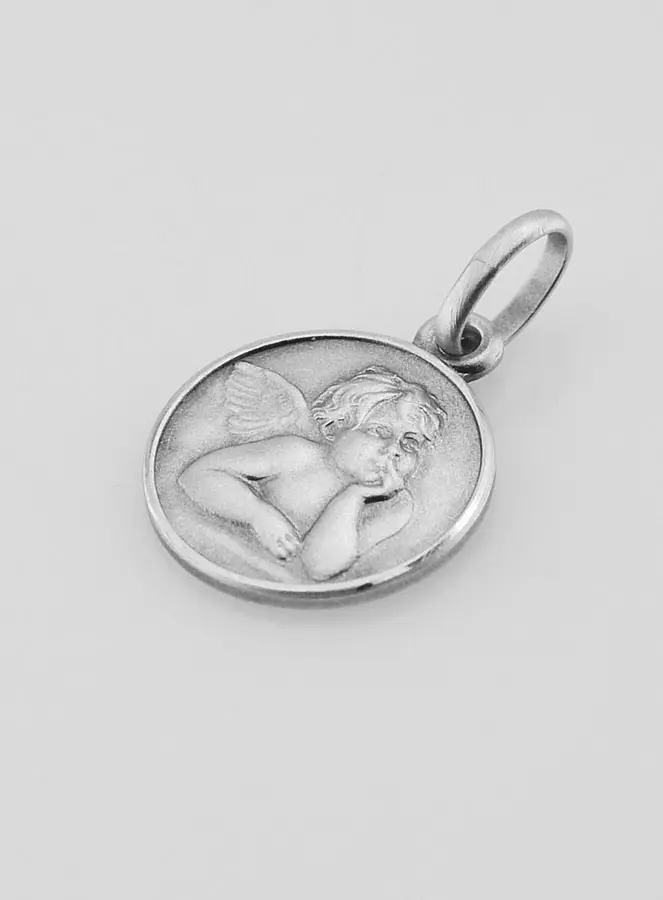 Medaille 925 Zilver Beschermengel - 12mm (pic 3)
