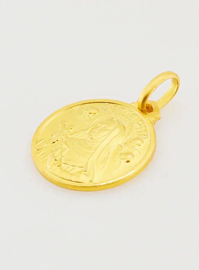 Vergulde Medaille Heilige Rita - 16 mm (pic 3)