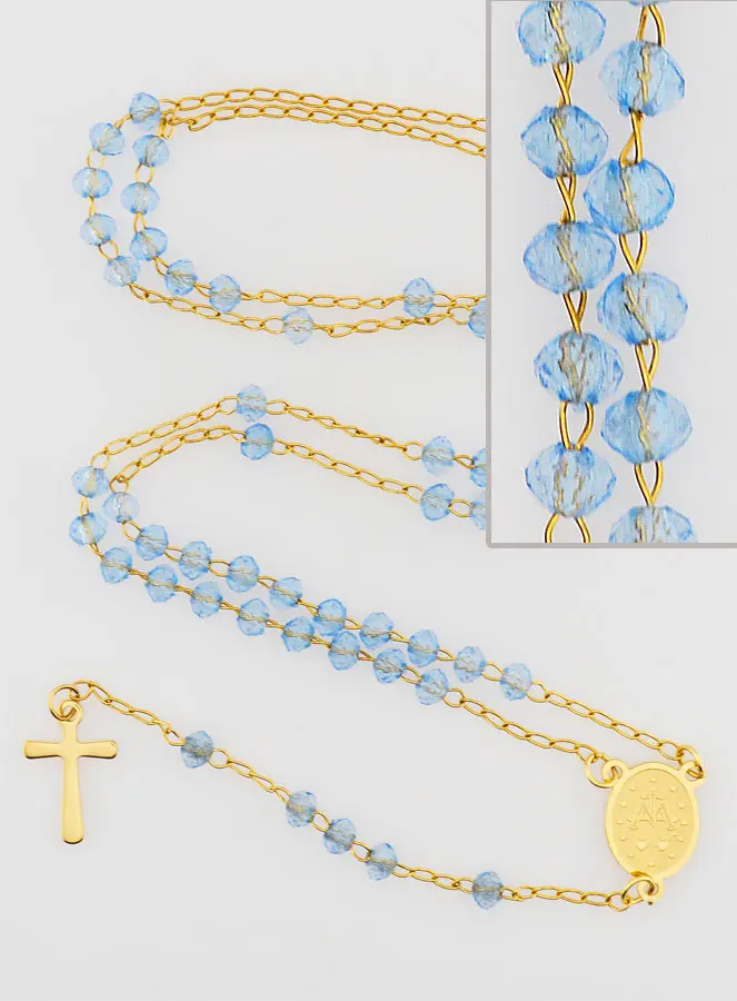 Kristal Rozenkrans Onze-Lieve-Vrouw van Guadalupe - Blauw (pic 1)