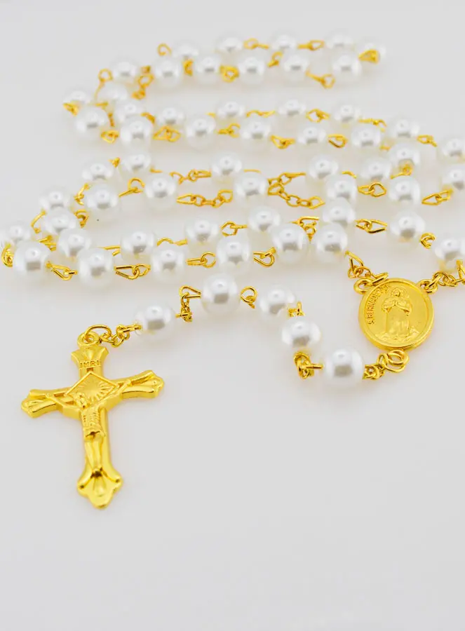 Lourdes Rozenkrans Goud en Parelmoer - 60 cm (pic 2)