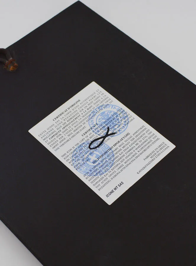 Byzantijns Religieus Icoon van Heilige Antonius - 24cm (pic 4)