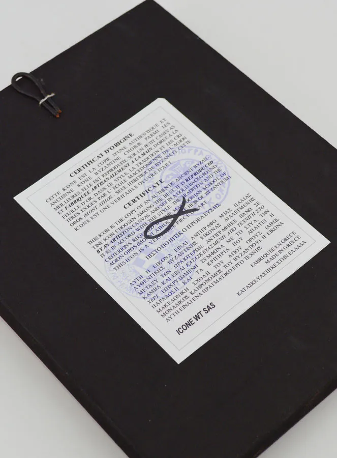 Byzantijns Religieus Icoon van Sint Antonius - 18 cm (pic 4)