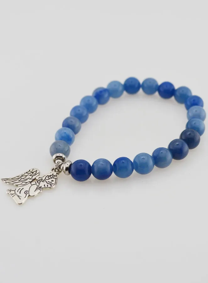 Edelsteen Armband van Blauwe Aventurijn - Beschermengel (pic 4)