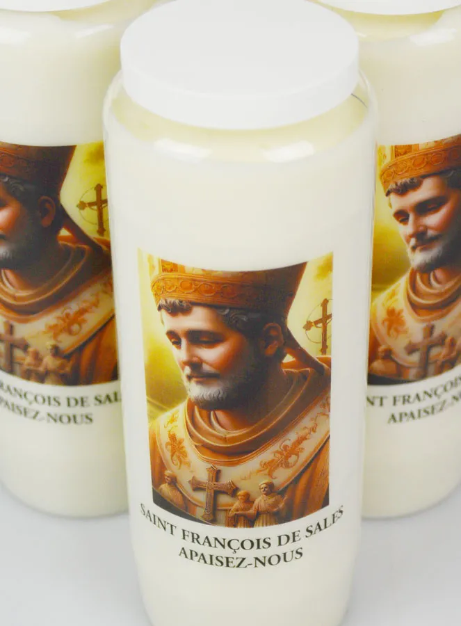 Set van 3 noveenkaarsen voor de heilige Franciscus van Sales (pic 4)