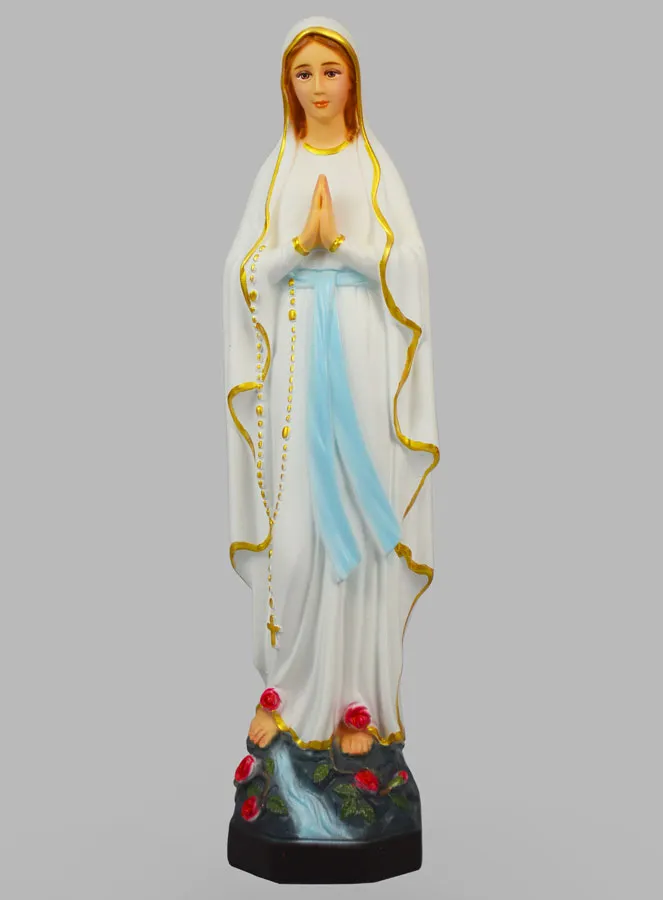 Religieus Beeld van Onze Lieve Vrouw van Lourdes Beschilderd – 40 cm (pic 1)