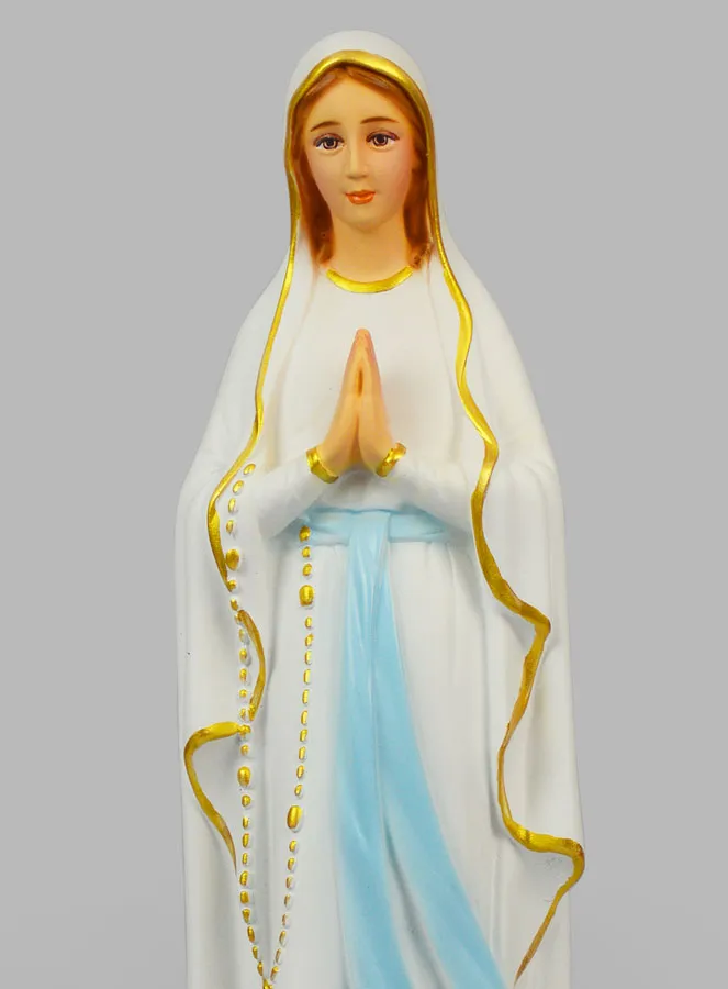 Religieus Beeld van Onze Lieve Vrouw van Lourdes Beschilderd – 40 cm (pic 3)