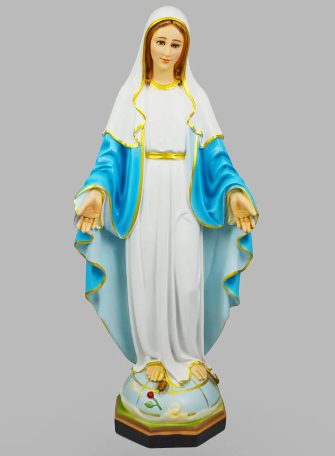 Religieus Beeld Maria Wonderdadige Handgeschilderd - 60cm (pic 1)