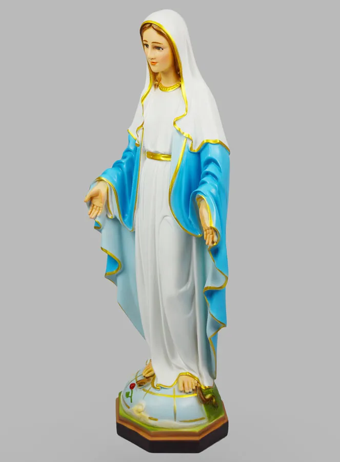 Religieus Beeld Maria Wonderdadige Handgeschilderd - 60cm (pic 2)