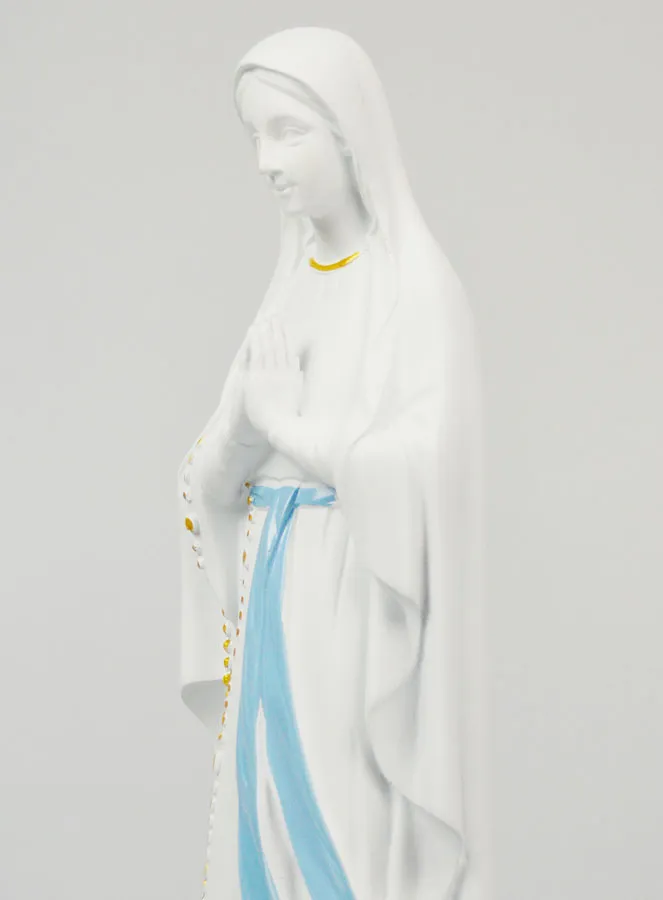 Religieus Mariabeeld van Lourdes Wit - 40cm (pic 4)