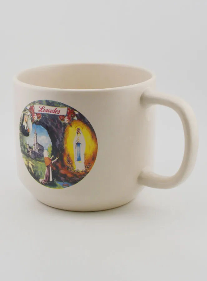 Souvenir van Lourdes - Mok Basiliek en Verschijningen van Lourdes 350ml (pic 2)