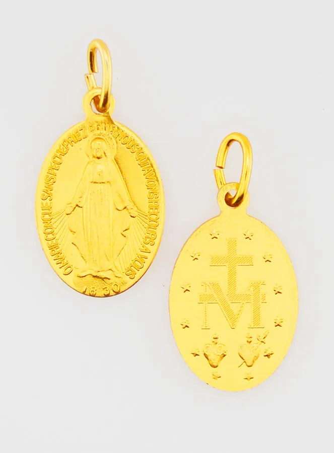 Wonderdadige Medaille Goudkleurig 18mm (pic 1)