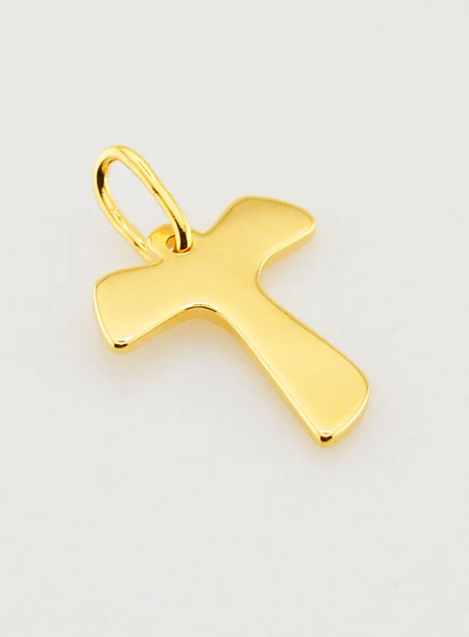 Vergulde Tau Kruis Hanger - 19mm (pic 3)