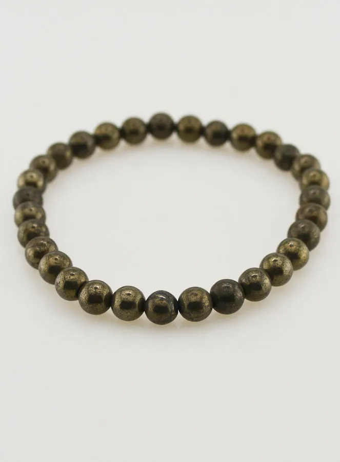 Natuurlijke Pyriet Armband - 6mm (pic 2)