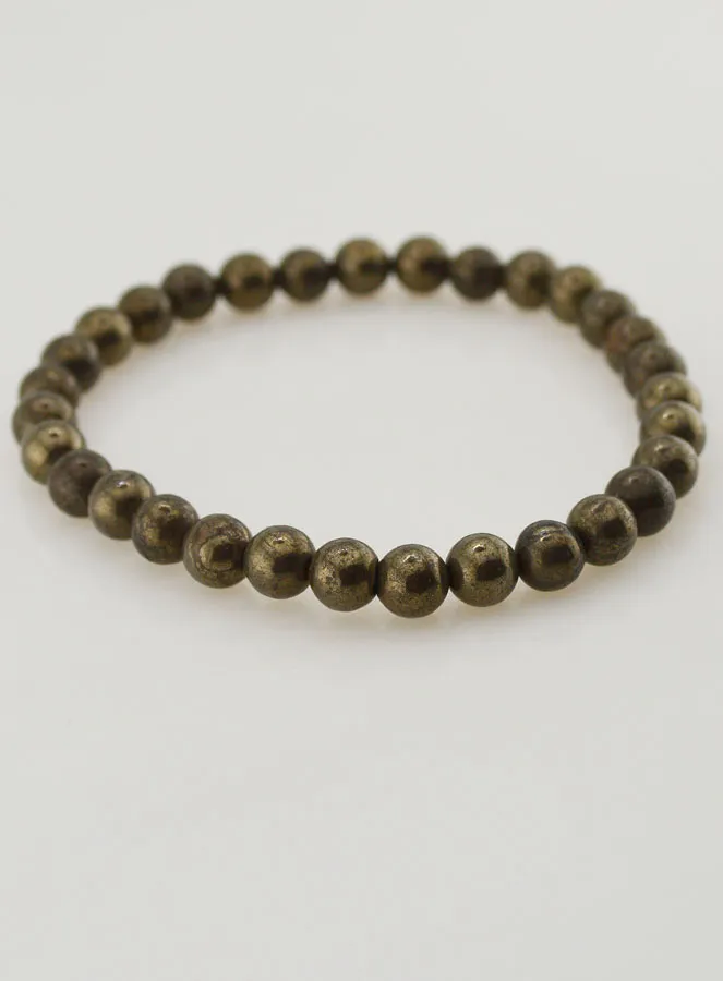 Natuurlijke Pyriet Armband - 6mm (pic 3)