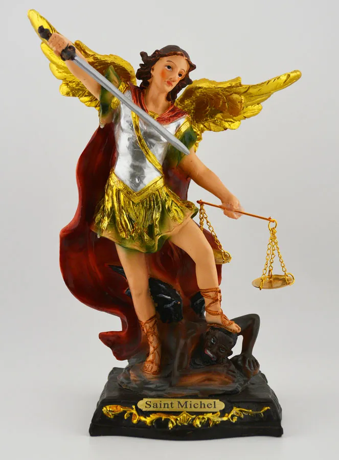 Religieus beeld van Sint Michaël aartsengel van gerechtigheid - 20cm (pic 1)