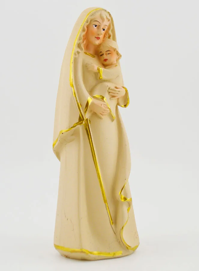 Beeldje van de Maagd Maria en het Kind - 12cm (pic 2)