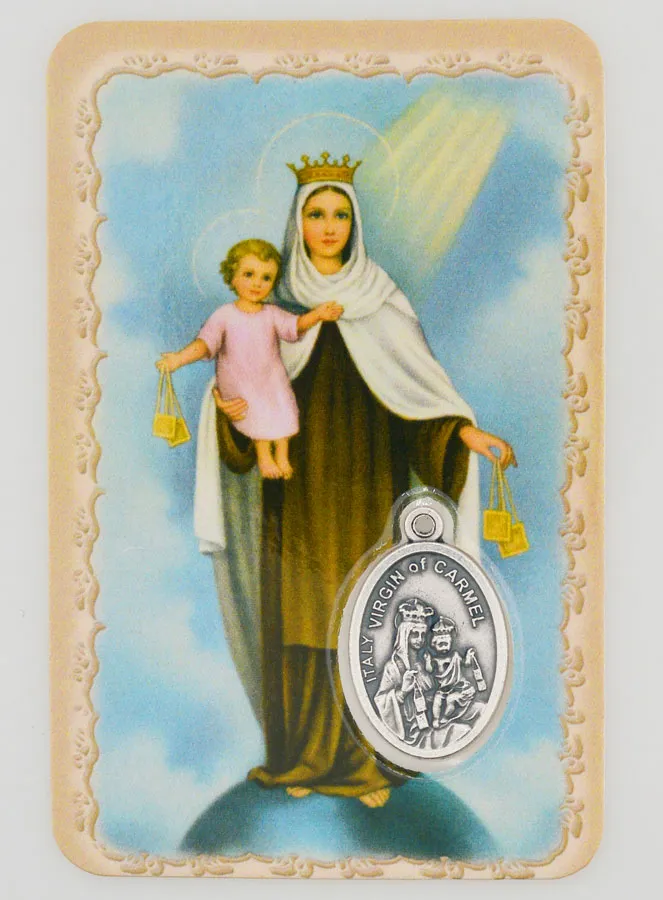 Gebedskaart & medaille - Onze-Lieve-Vrouw van de Berg Karmel (pic 1)