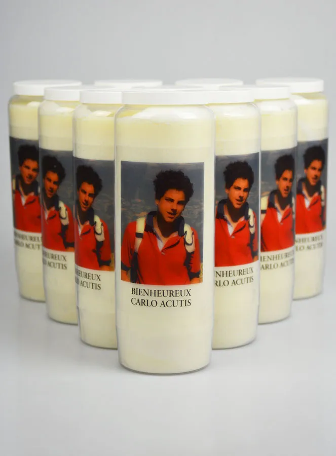 Set van 10 Carlo Acutis Novena Kaarsen (pic 1)
