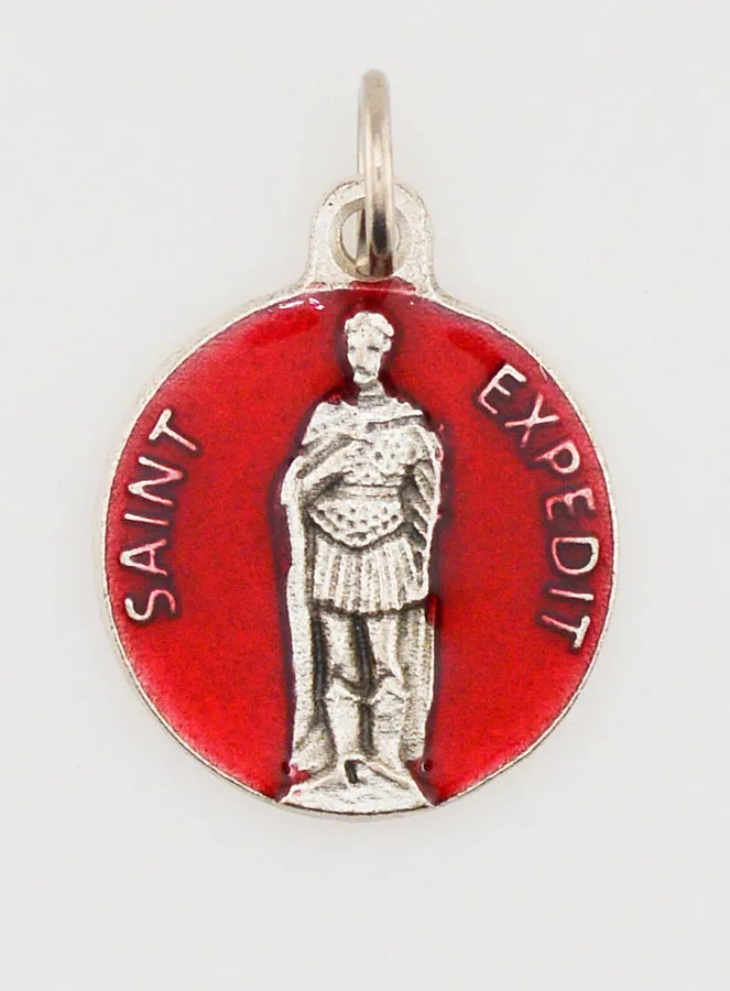 Heilige Expeditus Medaille Rood 18mm (pic 1)