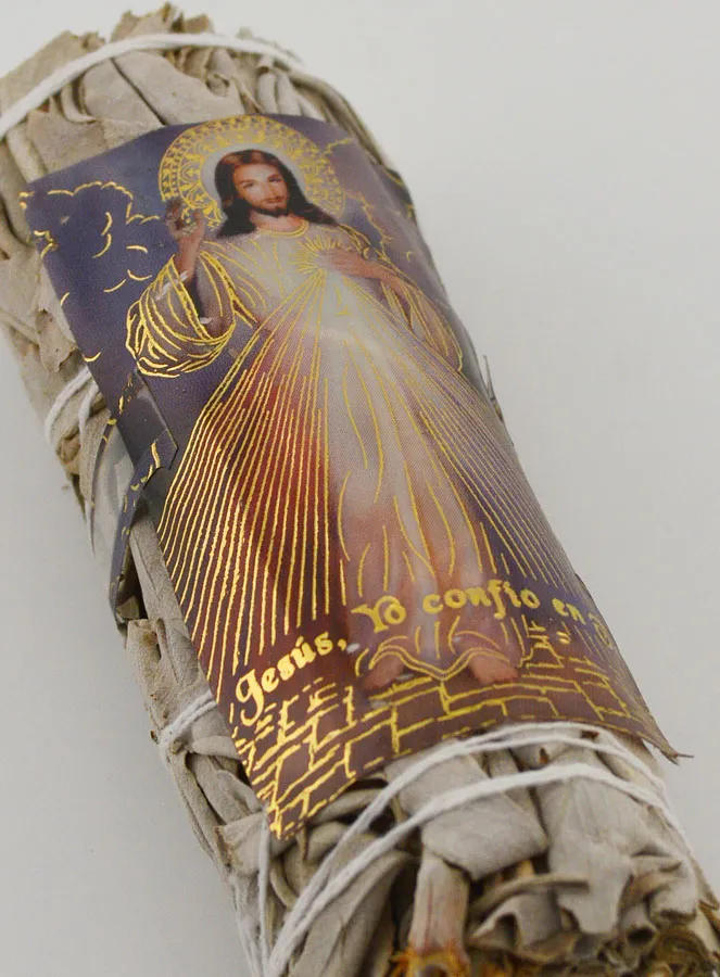 Witte Salie Smudge Stick - Barmhartige Christus (pic 4)