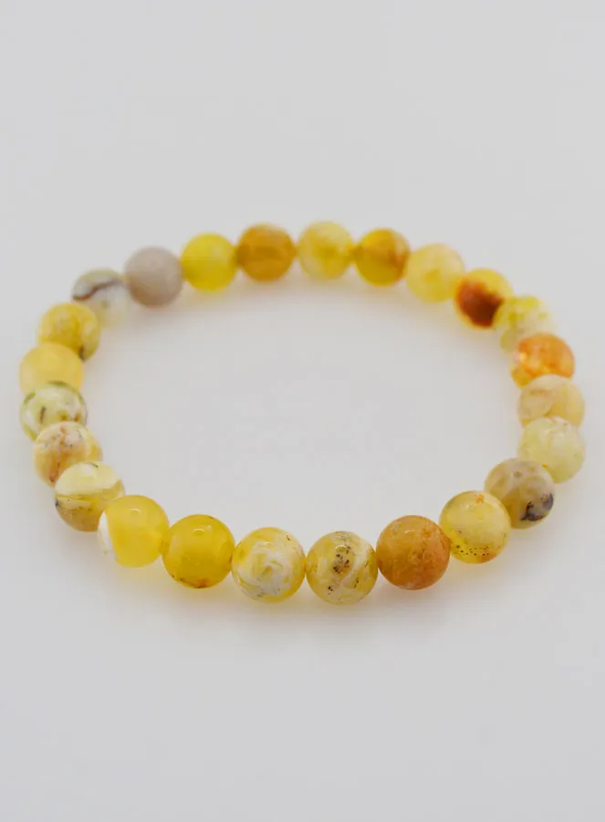 Edelsteen Armband Gele Opaal - 8mm (pic 2)