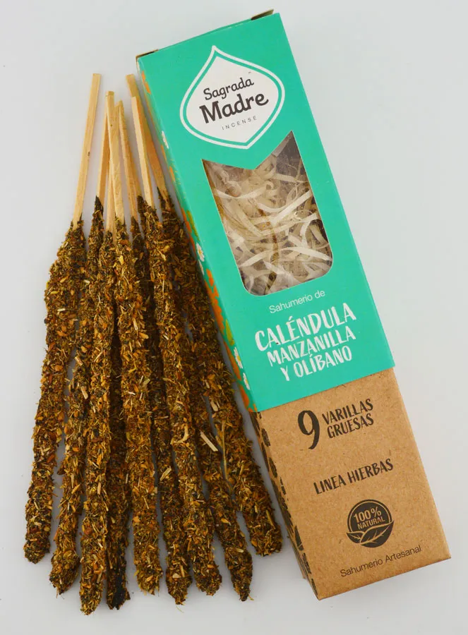 Natuurlijke Wierook Kamille, Calendula en Olibanum - Premium Kwaliteit (pic 1)