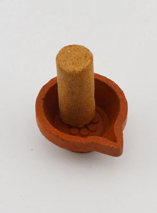 Wierook Patchoeli Ecocert - Set Dhoop + Wierookvat (pic 4)