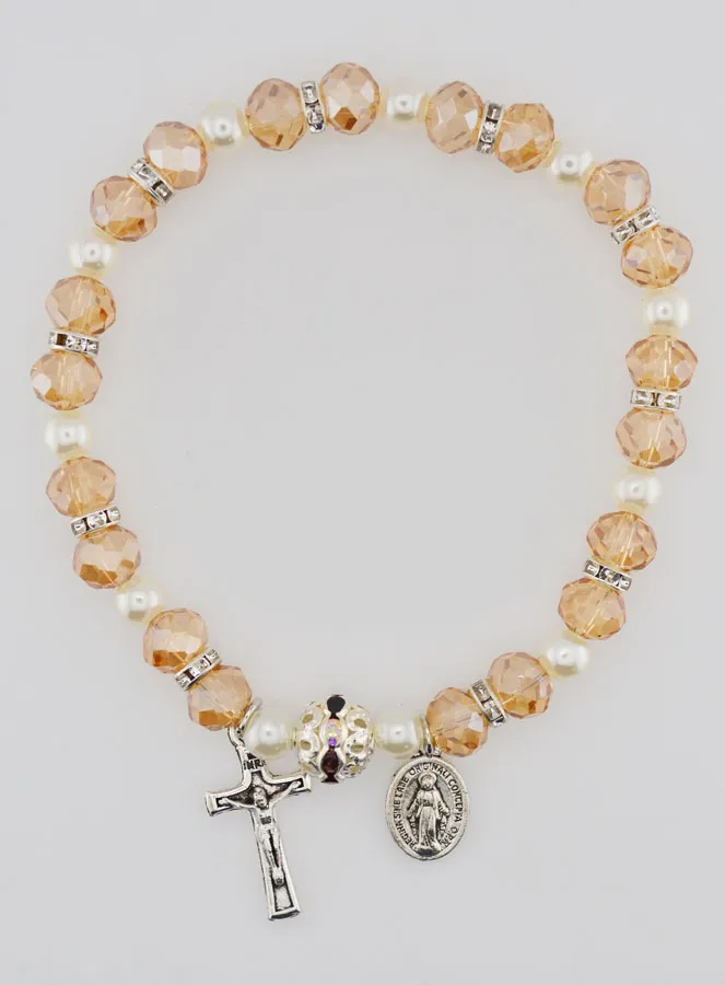 Religieuze Armband Maria Wonderdadige - Champagne (pic 1)