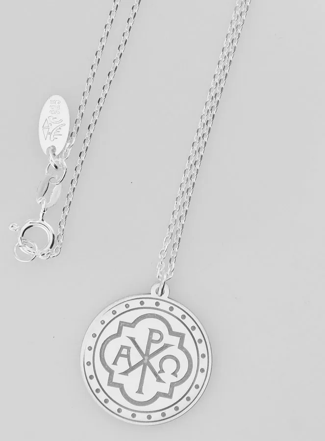 Religieus Collier Monogram van Christus Gravure - 20mm (pic 1)