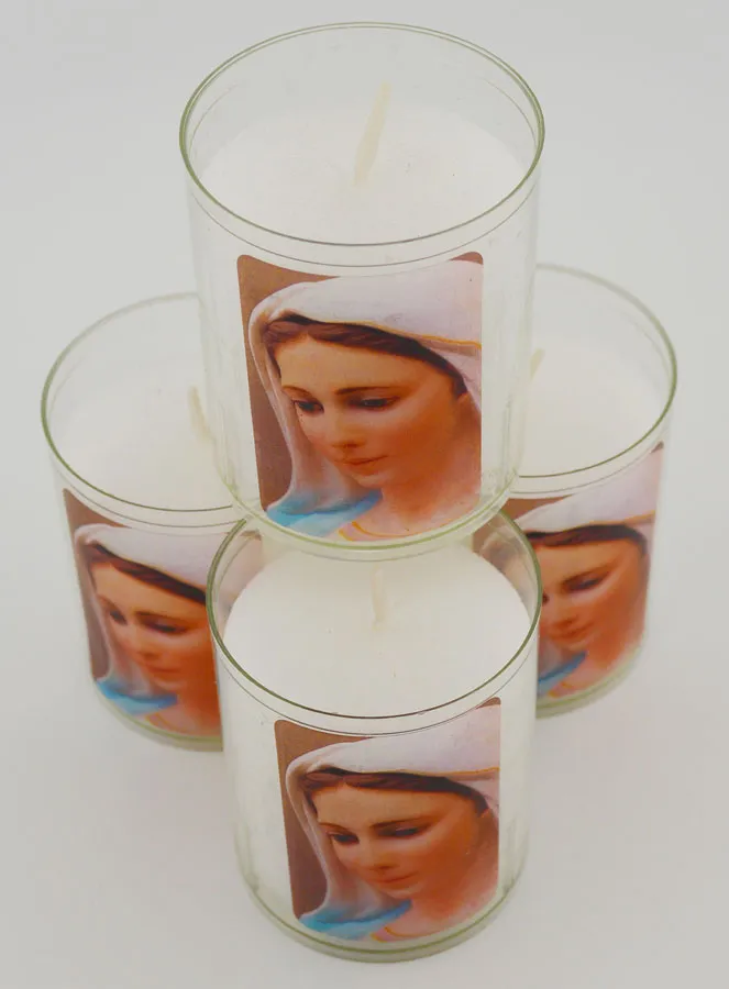 Set van 4 Votiefkaarsen OLV van Medjugorje (pic 2)