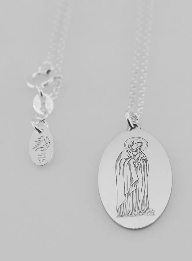 Maria Hanger + Ketting - Massief Zilver (pic 3)