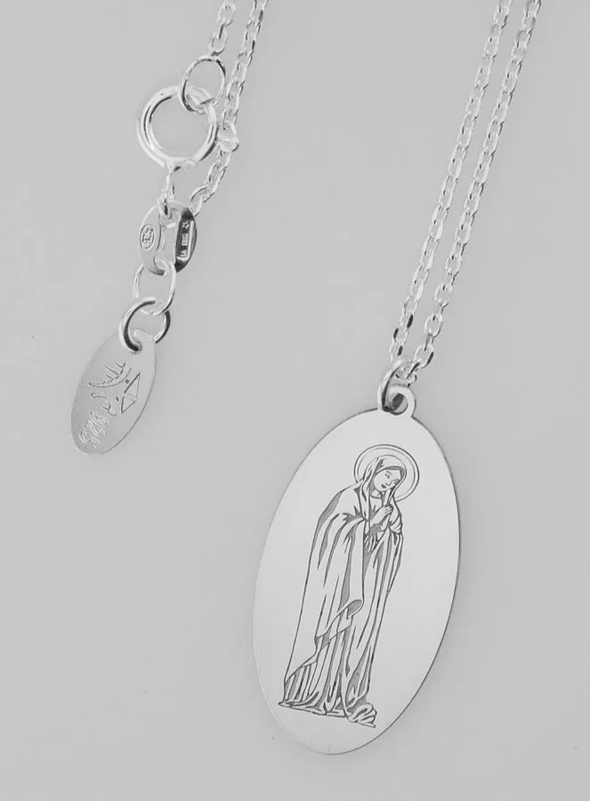 Maria Hanger + Ketting - Massief Zilver (pic 4)