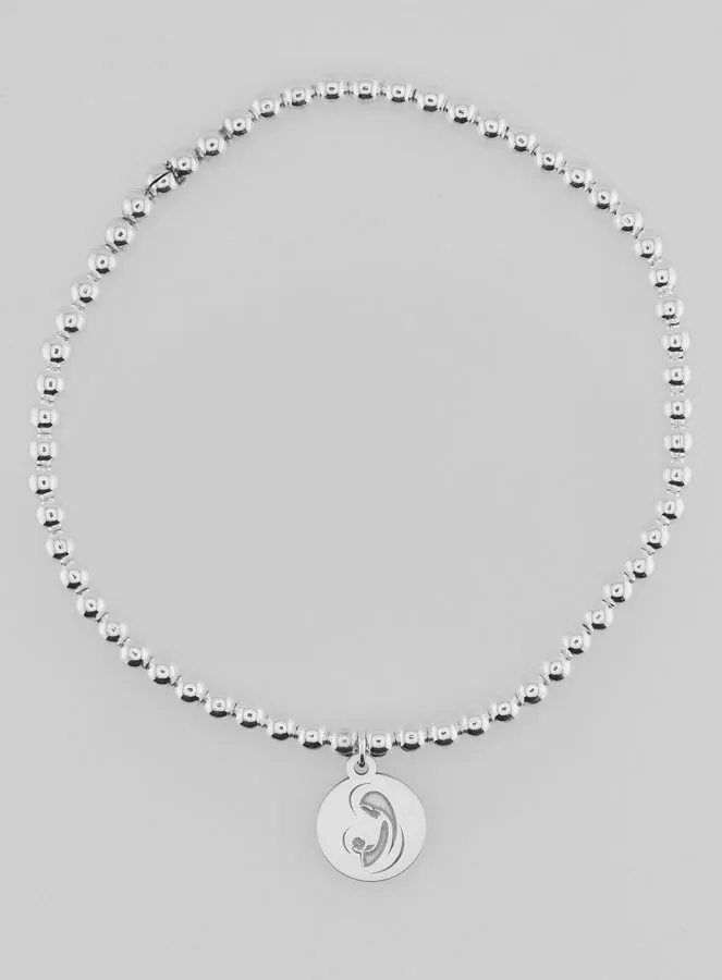 Bol Armband Maria met Kind - 925 Zilver (pic 1)