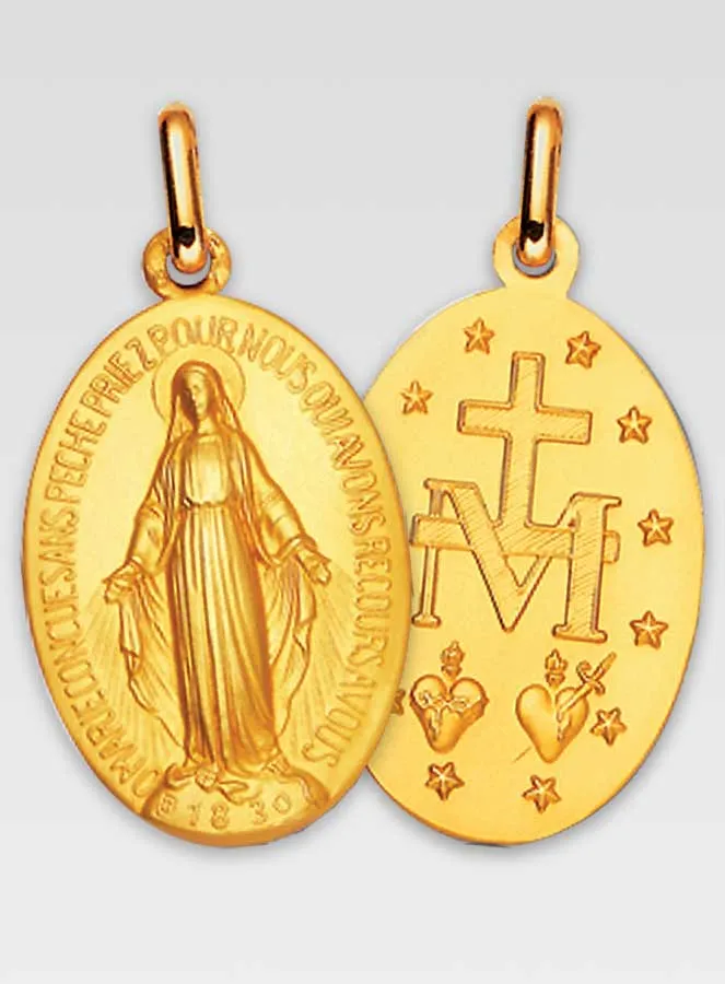 Wonderdadige Medaille 17mm - 9 Karaats Goud (pic 1)
