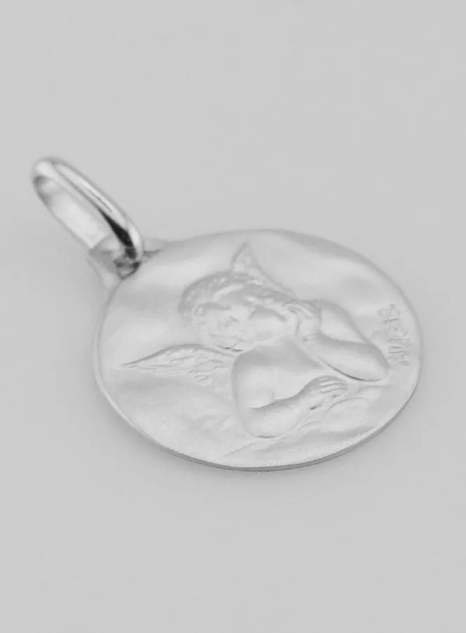 Beschermengel Hanger Massief Zilver - 18mm (pic 3)