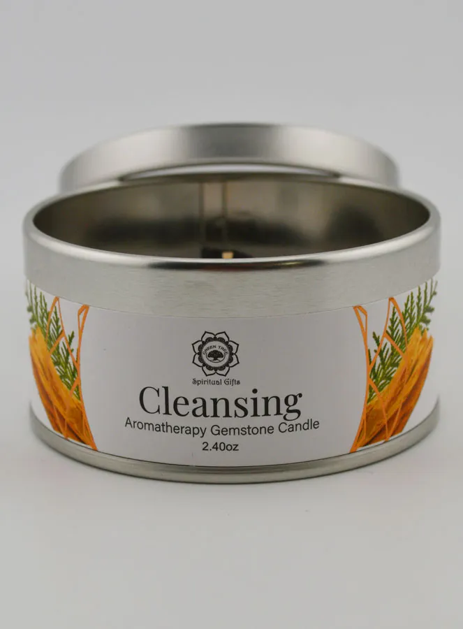 Aromatherapie Geurkaars - Sandelhout en Zwarte Toermalijn (pic 1)