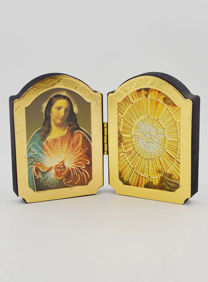 Tweeluik Icoon Vormsel - Jezus Heilig Hart en Heilige Geest (pic 1)