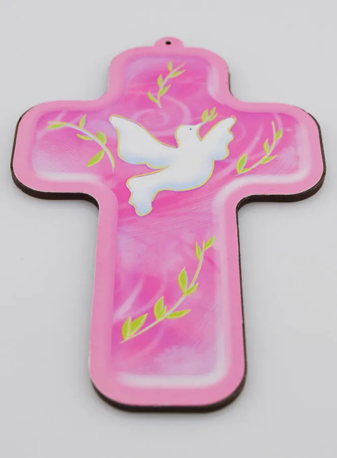 Kruis Vormsel - Duif van de Heilige Geest - Roze (pic 2)