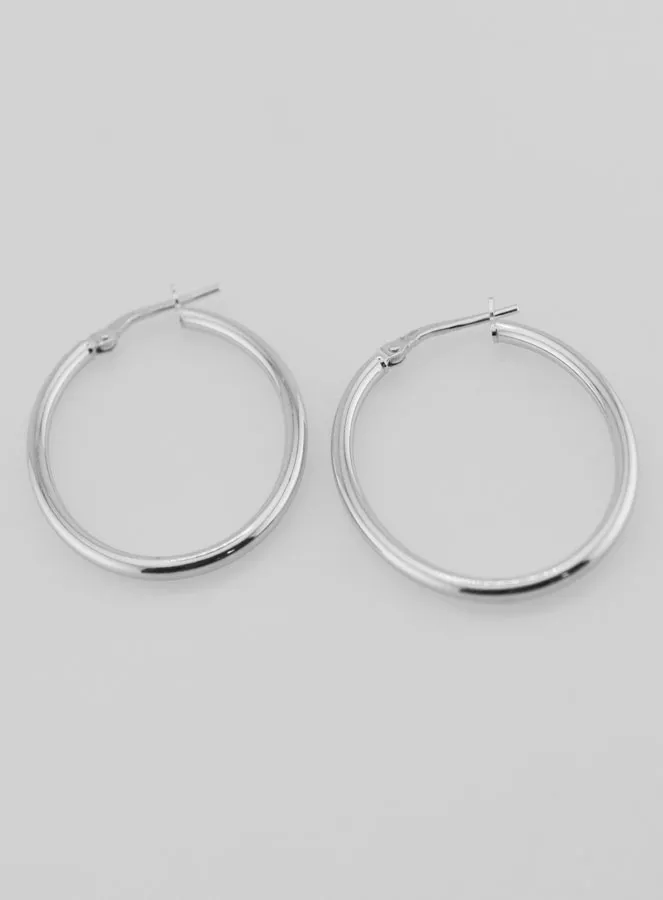 Ovale Creool Oorbellen van Gerhodineerd 925 Zilver - 36mm (pic 2)