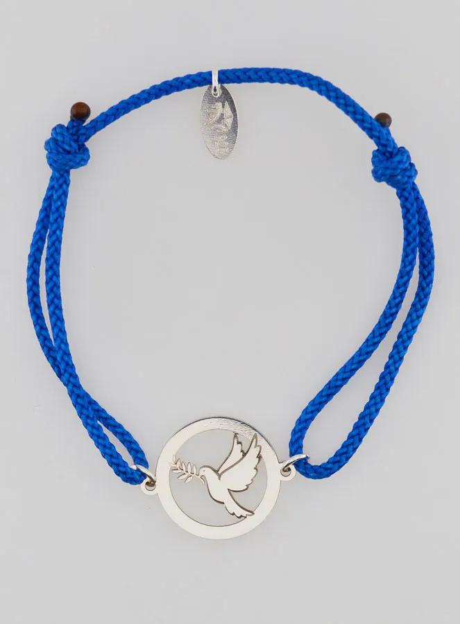 Zilveren Armband met Koord - Heilige Geest (pic 1)