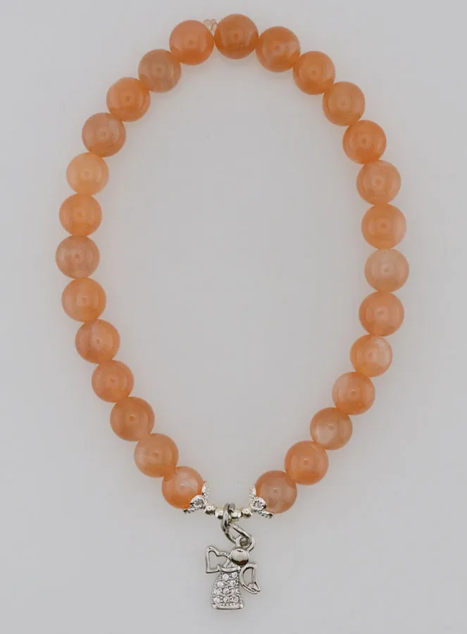Armband van Zonnesteen 6mm - Beschermengel (pic 1)