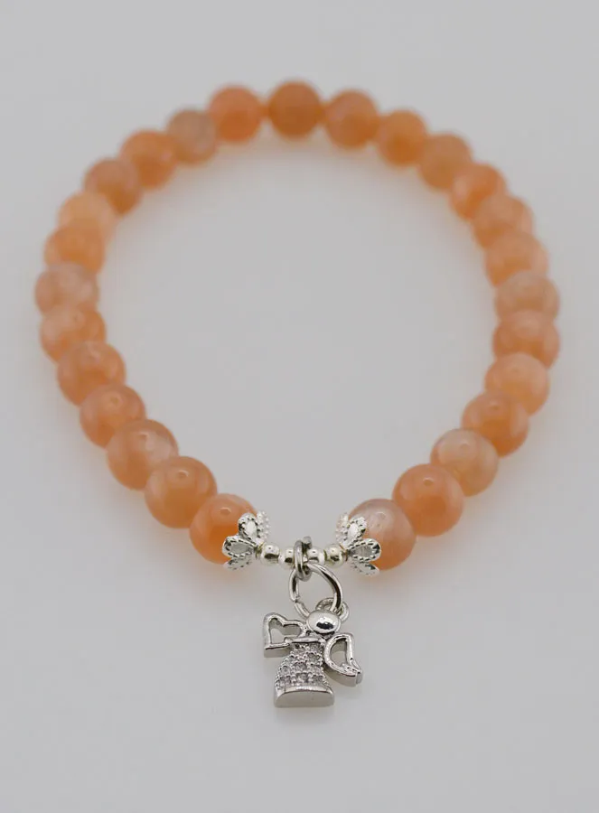 Armband van Zonnesteen 6mm - Beschermengel (pic 2)