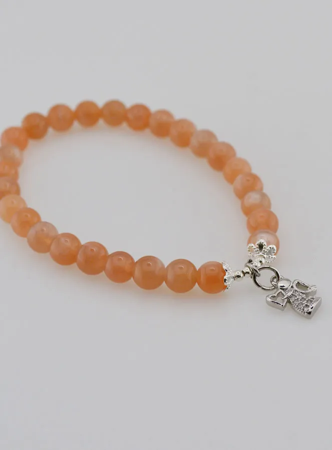 Armband van Zonnesteen 6mm - Beschermengel (pic 3)