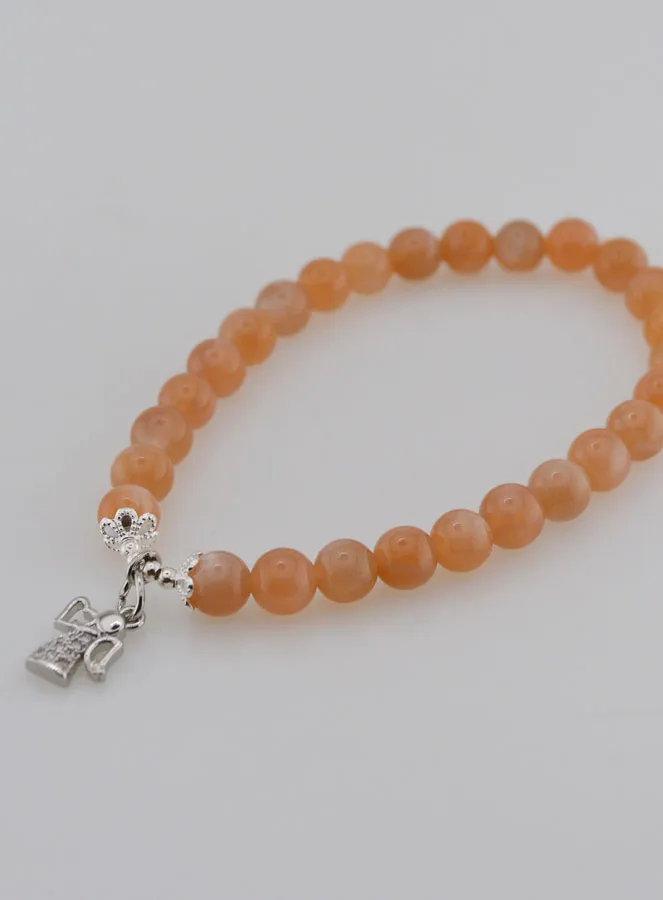 Armband van Zonnesteen 6mm - Beschermengel (pic 4)